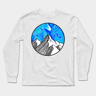 Mountain Marbled Sky Long Sleeve T-Shirt